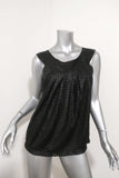 Philosophy di Alberta Ferretti Top Black Sequin & Laser Cut Lace Size US 4 available at CelebrityOwned.com img_1
