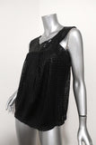 Philosophy di Alberta Ferretti Top Black Sequin & Laser Cut Lace Size US 4 available at CelebrityOwned.com img_2