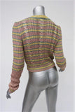 Philosophy di Lorenzo Serafini Metallic Striped Sweater Size 6 Shrunken Pullover available at CelebrityOwned.com img_4