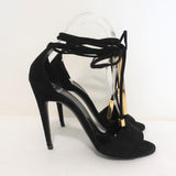 Pierre Hardy Blondie Sandals Black Suede Size 35 Open Toe Ankle Wrap Heels available at CelebrityOwned.com img_2