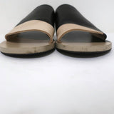 Pierre Hardy Slide Sandals Black & Beige Bicolor Leather Size 37 Open Toe Flat available at CelebrityOwned.com img_4