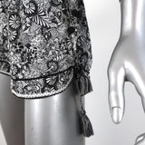 Poupette St Barth Romper Bety White/Black Floral Print Size Extra Small available at CelebrityOwned.com img_4
