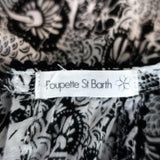 Poupette St Barth Romper Bety White/Black Floral Print Size Extra Small available at CelebrityOwned.com img_7