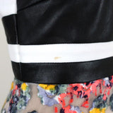 Prabal Gurung Asymmetric Cutout Dress Leather-Trim Floral Lace Size 4 available at CelebrityOwned.com img_5