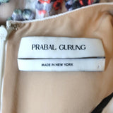 Prabal Gurung Asymmetric Cutout Dress Leather-Trim Floral Lace Size 4 available at CelebrityOwned.com img_8