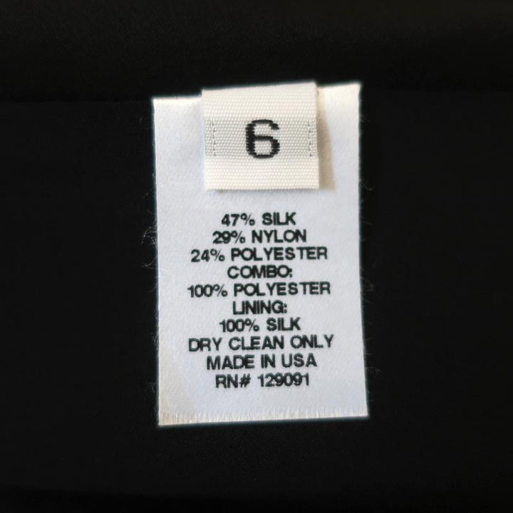 Prabal Gurung Pleated Skirt Black/Silver Metallic Floral Jacquard Size 6 available at CelebrityOwned.com img_7
