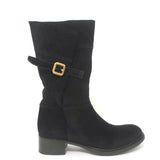 Prada Boots Black Buckled Suede Size 37.5 Low Heel Mid-Calf available at CelebrityOwned.com img_3