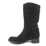 Prada Boots Black Buckled Suede Size 37.5 Low Heel Mid-Calf available at CelebrityOwned.com img_8