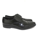 Prada Cap Toe Oxfords Black Spazzolato Leather Size 7.5 Lace-Up Loafers available at CelebrityOwned.com img_2