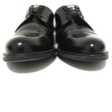 Prada Cap Toe Oxfords Black Spazzolato Leather Size 7.5 Lace-Up Loafers available at CelebrityOwned.com img_4