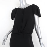 Prada Dress Black Crepe Size 42 Short Sleeve Sheath available at CelebrityOwned.com img_2