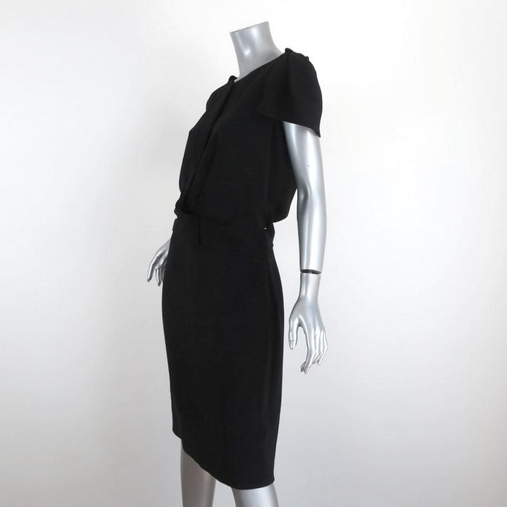 Prada Dress Black Crepe Size 42 Short Sleeve Sheath available at CelebrityOwned.com img_3