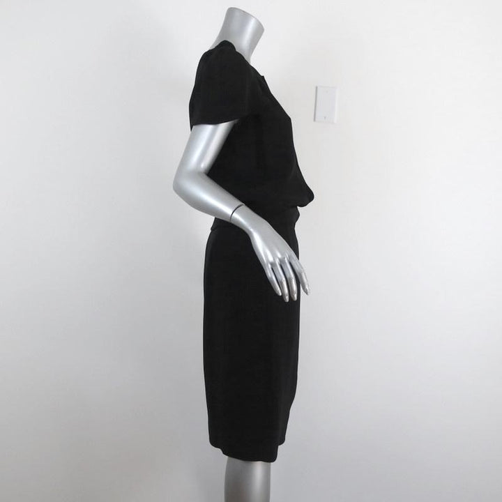 Prada Dress Black Crepe Size 42 Short Sleeve Sheath available at CelebrityOwned.com img_4