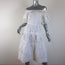 Prada Off the Shoulder Dress White Ruched Tiered Cotton Size 42