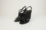 Prada Slingback Sandals Black Madras Woven Leather Size 38.5 Open Toe Heel available at CelebrityOwned.com img_2