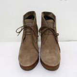 Prada Sport Desert Boots Beige Suede Size 38 High Heel Lace-Up Ankle Boots available at CelebrityOwned.com img_3