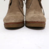Prada Sport Desert Boots Beige Suede Size 38 High Heel Lace-Up Ankle Boots available at CelebrityOwned.com img_4