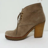 Prada Sport Desert Boots Beige Suede Size 38 High Heel Lace-Up Ankle Boots available at CelebrityOwned.com img_6