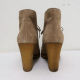 Prada Sport Desert Boots Beige Suede Size 38 High Heel Lace-Up Ankle Boots available at CelebrityOwned.com img_7