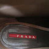 Prada Sport Desert Boots Beige Suede Size 38 High Heel Lace-Up Ankle Boots available at CelebrityOwned.com img_9