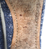 Prada Tweed Ballet Flats with Leather Bow Blue/Brown Size 37 available at CelebrityOwned.com img_10