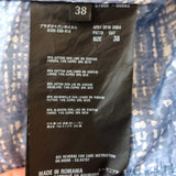 Prada Tweed Blazer Blue Size 38 Three-Button Jacket available at CelebrityOwned.com img_8