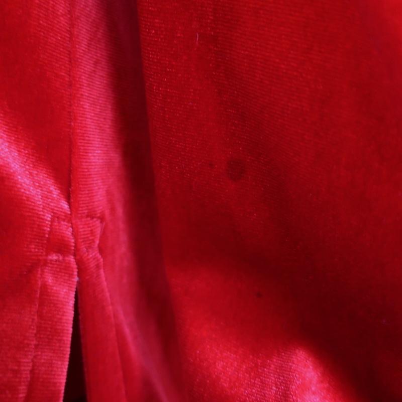 Preen Line Velour Hoodie Sweatshirt with Patches Red Size Medium available at CelebrityOwned.com img_5