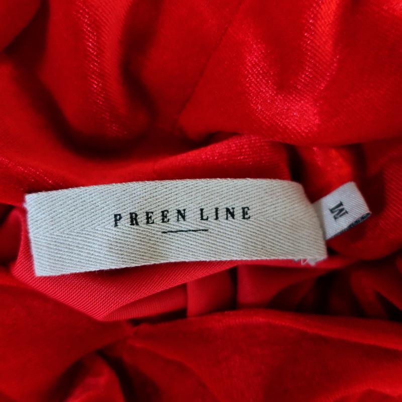Preen Line Velour Hoodie Sweatshirt with Patches Red Size Medium available at CelebrityOwned.com img_8