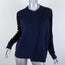 Proenza Schouler Cardigan Navy Paneled Knit Size Medium Asymmetric Sweater