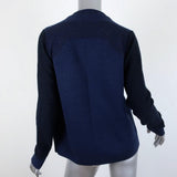Proenza Schouler Cardigan Navy Paneled Knit Size Medium Asymmetric Sweater available at CelebrityOwned.com img_6