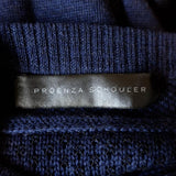 Proenza Schouler Cardigan Navy Paneled Knit Size Medium Asymmetric Sweater available at CelebrityOwned.com img_7