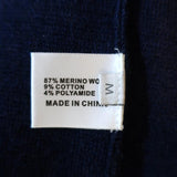 Proenza Schouler Cardigan Navy Paneled Knit Size Medium Asymmetric Sweater available at CelebrityOwned.com img_8