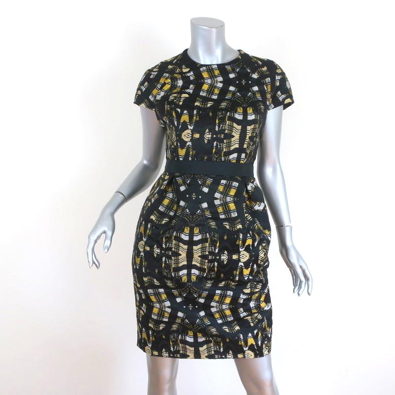 Proenza Schouler Dress Black Abstract Print Silk Jacquard Size 4 Short Celebrity Owned Proenza Schouler Dress Black Abstract Print Silk Jacquard Size 4 Short Celebrity Owned