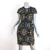 Proenza Schouler Dress Black Abstract Print Silk Jacquard Size 4 Short Sleeve available at CelebrityOwned.com img_1