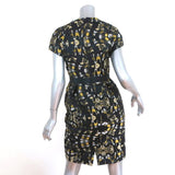 Proenza Schouler Dress Black Abstract Print Silk Jacquard Size 4 Short Sleeve available at CelebrityOwned.com img_5