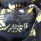 Proenza Schouler Dress Black Abstract Print Silk Jacquard Size 4 Short Sleeve available at CelebrityOwned.com img_7