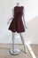 Proenza Schouler Dress Burgundy Wool-Blend Size 4 Sleeveless Fit & Flare Mini