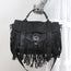 Proenza Schouler PS1 Medium Fringe Bag Black Leather Crossbody Satchel