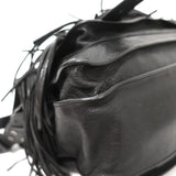 Proenza Schouler PS1 Medium Fringe Bag Black Leather Crossbody Satchel available at CelebrityOwned.com img_8