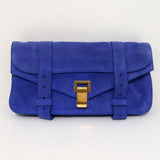 Proenza Schouler PS1 Pochette Clutch Purple-Blue Suede Small Bag available at CelebrityOwned.com img_2