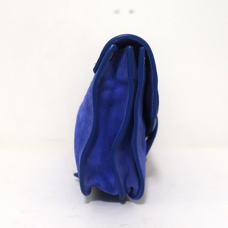 Proenza Schouler PS1 Pochette Clutch Purple-Blue Suede Small Bag available at CelebrityOwned.com img_4