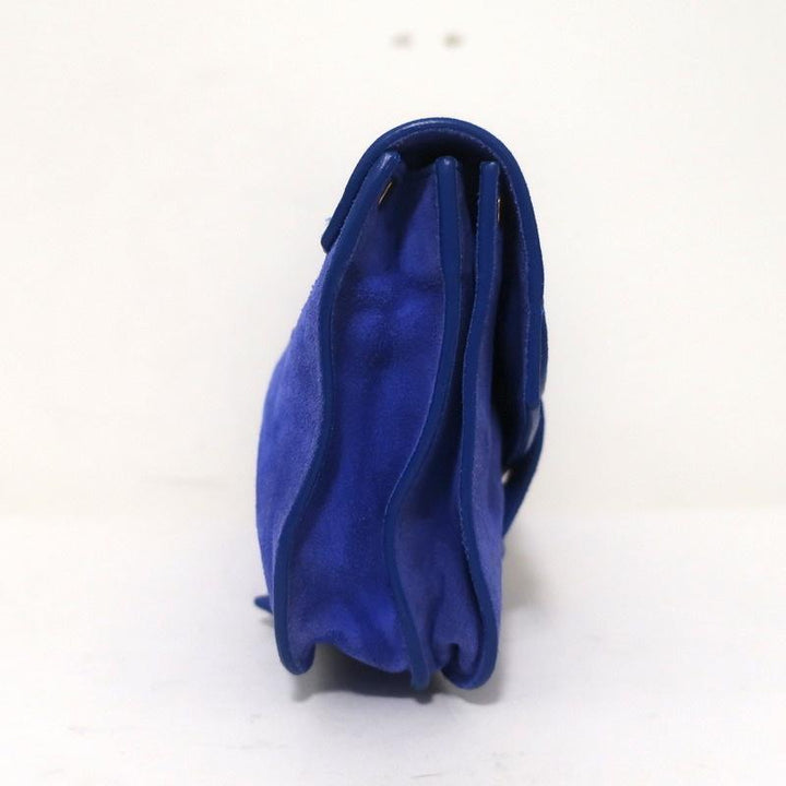 Proenza Schouler PS1 Pochette Clutch Purple-Blue Suede Small Bag available at CelebrityOwned.com img_4