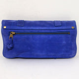 Proenza Schouler PS1 Pochette Clutch Purple-Blue Suede Small Bag available at CelebrityOwned.com img_5