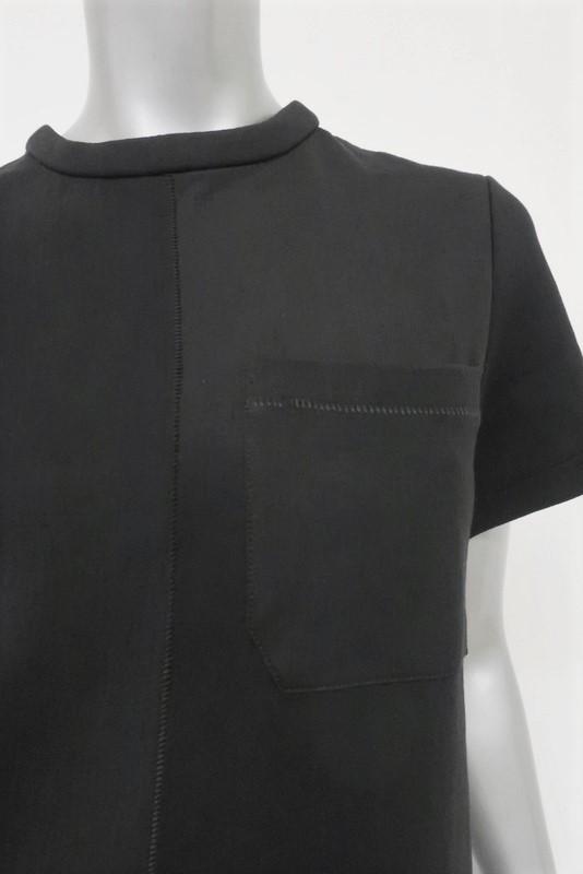 Proenza Schouler T-Shirt Dress Black Cotton Neoprene Size 4 Short Sleeve Mini available at CelebrityOwned.com img_3