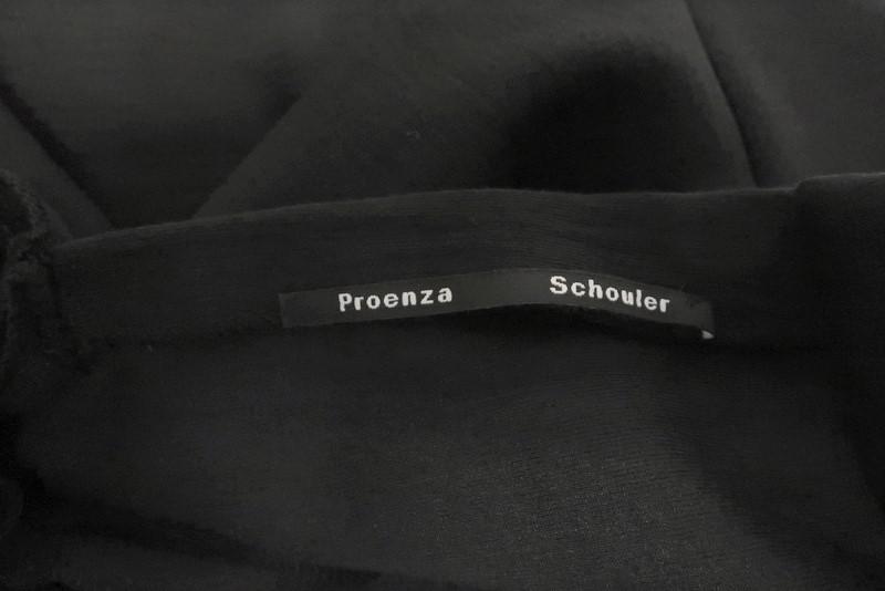 Proenza Schouler T-Shirt Dress Black Cotton Neoprene Size 4 Short Sleeve Mini available at CelebrityOwned.com img_6