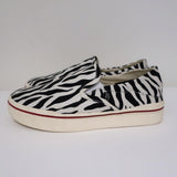 R13 Slip-On Sneakers White/Black Zebra Print Canvas Size 8 NEW available at CelebrityOwned.com img_6