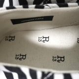 R13 Slip-On Sneakers White/Black Zebra Print Canvas Size 8 NEW available at CelebrityOwned.com img_9