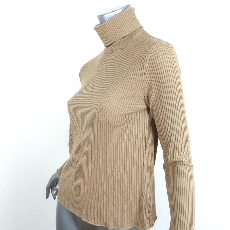 RE/DONE 60s Long Sleeve Turtleneck Top Sand Ribbed Jersey Size Medium NEW available at CelebrityOwned.com img_2