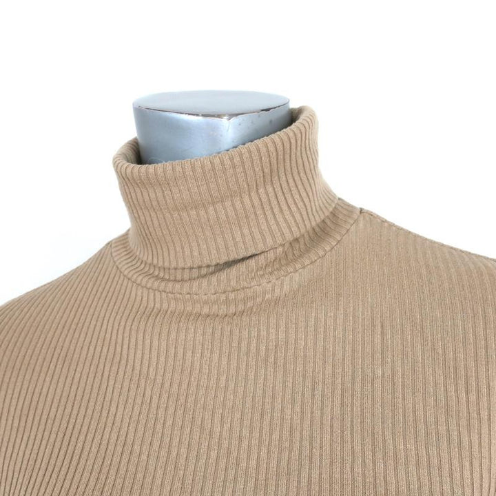 RE/DONE 60s Long Sleeve Turtleneck Top Sand Ribbed Jersey Size Medium NEW available at CelebrityOwned.com img_3