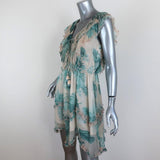 ROCOCO SAND Mini Dress Echo Leaf Print Chiffon Size Small Lace-Up Sleeveless NEW available at CelebrityOwned.com img_3